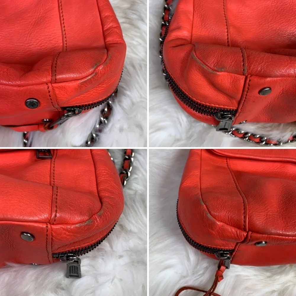 REBECCA MINKOFF Swing Leather Chain-Link Shoulder Bag
